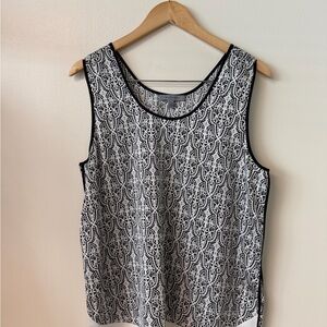 Classiques Entier Black and White Lace Tank Top